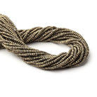 3mm Pyrite Faceted Rondelle Beads 13.75 inch 155 pieces - Beadsofcambay.com