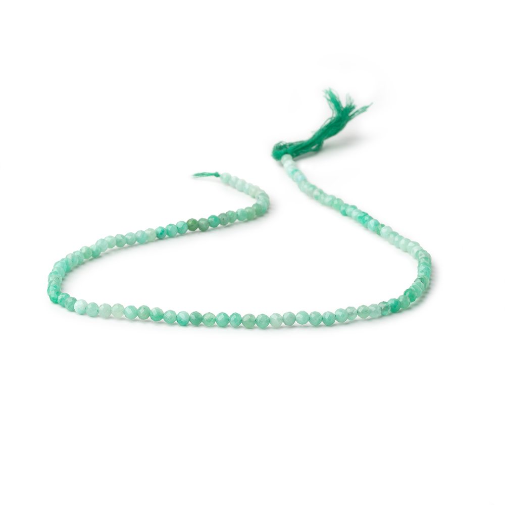 3mm Shaded Emerald Micro Faceted Round 12.25 inch 100 Beads - Beadsofcambay.com