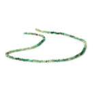 3mm Shaded Emerald Micro Faceted Round Beads 15.5 inch 140 pieces - Beadsofcambay.com