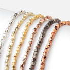 3mm Shiny Faceted Nugget Beads 8 inch 68 pieces - Beadsofcambay.com