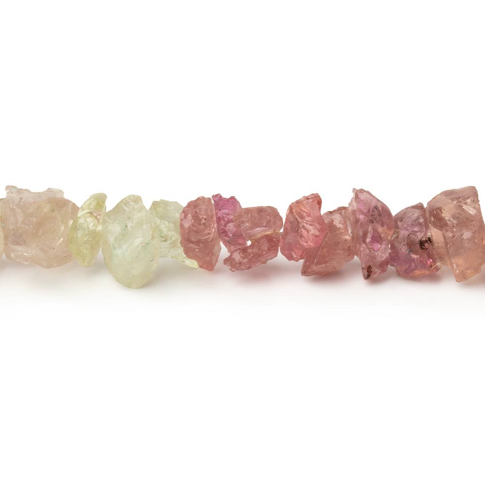 3x2 - 7x4mm Multi Color Sapphire Raw Crystal Beads 16 inch 172 pieces - Beadsofcambay.com
