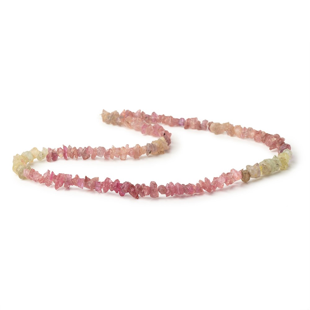 3x2 - 7x4mm Multi Color Sapphire Raw Crystal Beads 16 inch 172 pieces - Beadsofcambay.com