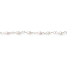 3x2mm White Rice Pearls on .925 Silver Chain - Beadsofcambay.com