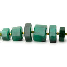 3x4 - 8x10mm Emerald Hex Cut Beads 20 inch 88 pieces AAA - Beadsofcambay.com