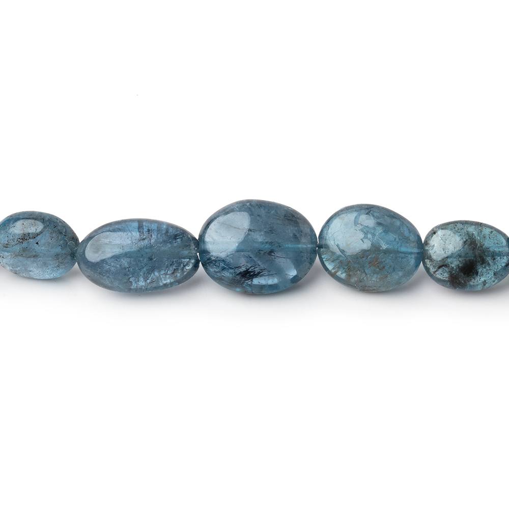 4 - 10mm Moss Aquamarine Plain Oval Beads 17.5 inch 64 pieces - Beadsofcambay.com