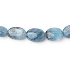 4-10mm Moss Aquamarine Plain Oval Beads 17.5 inch 68 pieces - Beadsofcambay.com
