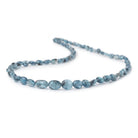 4-10mm Moss Aquamarine Plain Oval Beads 17.5 inch 68 pieces - Beadsofcambay.com