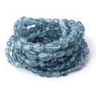 4-10mm Moss Aquamarine Plain Oval Beads 17.5 inch 68 pieces - Beadsofcambay.com