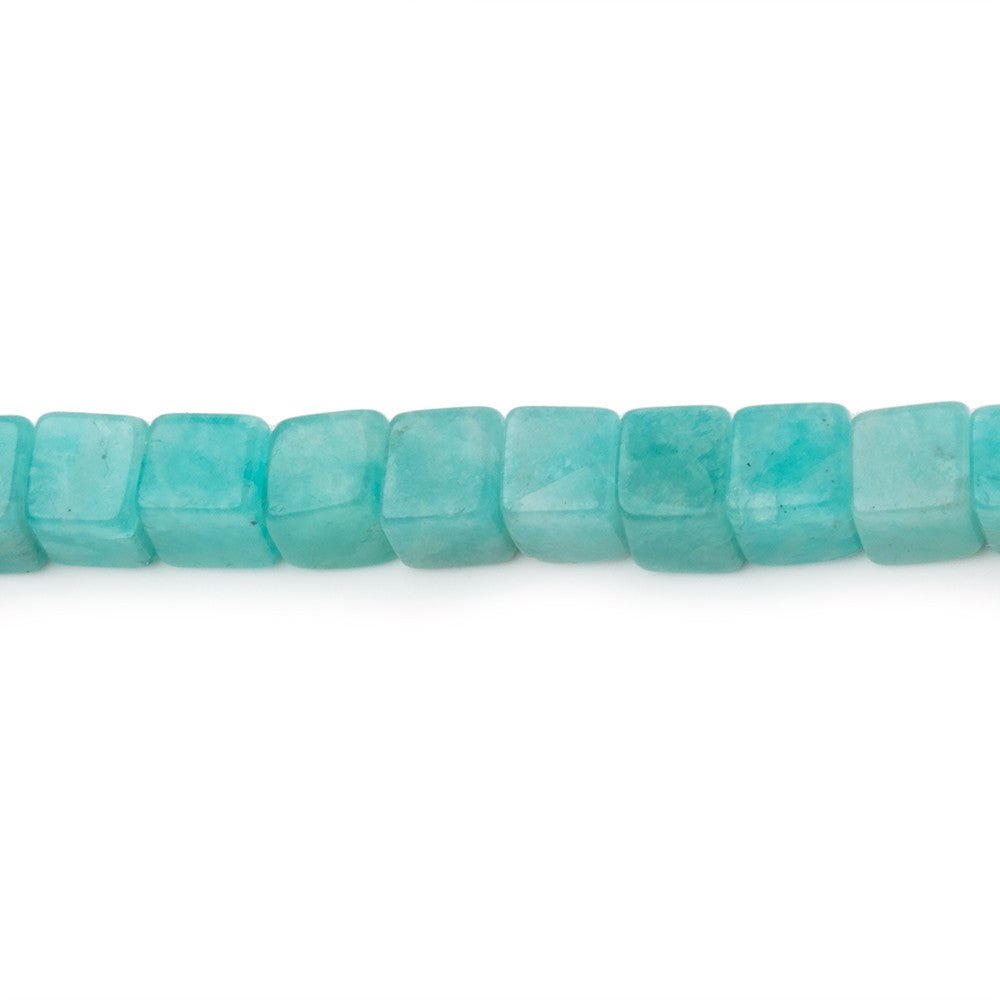 4 - 4.5mm Amazonite Plain Cube Beads 13.75 inch 78 pieces - Beadsofcambay.com