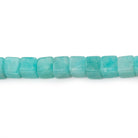 4 - 4.5mm Amazonite Plain Cube Beads 13.75 inch 78 pieces - Beadsofcambay.com