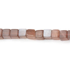 4 - 4.5mm Chocolate Moonstone Plain Cube Beads 13.75 inch 80 pieces - Beadsofcambay.com