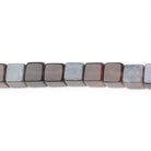 4 - 4.5mm Dark Chocolate Moonstone Plain Cubes 13.75 inch 76 Beads - Beadsofcambay.com