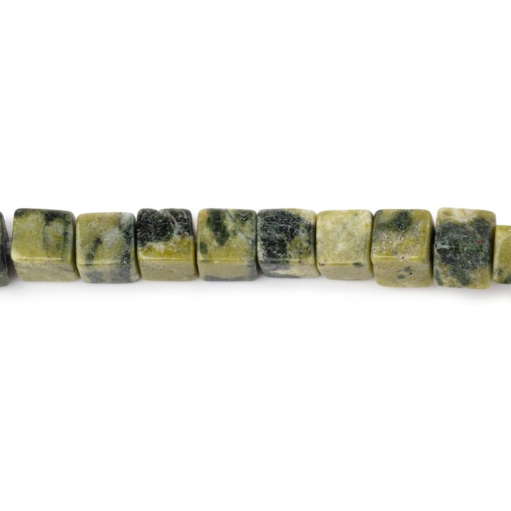 4-4.5mm Jadeite Plain Cube Beads 13.75 inch 76 pieces - Beadsofcambay.com