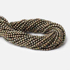 4 - 4.5mm Olive Green Oval Freshwater Pearls 15 inch 96 Beads - Beadsofcambay.com