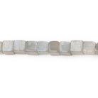 4 - 4.5mm Platinum Moonstone Plain Cube Beads 14 inch 84 pieces - Beadsofcambay.com