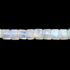 4 - 4.5mm Rainbow Moonstone Plain Cube Beads 14 inch 83 pieces - Beadsofcambay.com