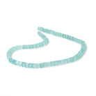 4 - 4.5mm Seafoam Blue Chalcedony Plain Cube Beads 14.5 inch 80 pieces - Beadsofcambay.com