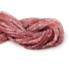 4 - 4.5mm Strawberry Quartz Plain Cube Beads 14 inch 78 pieces - Beadsofcambay.com