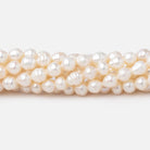 4-5mm Creamy Petite Ringed Baroque Freshwater Pearls 16 inch 78 Beads - Beadsofcambay.com