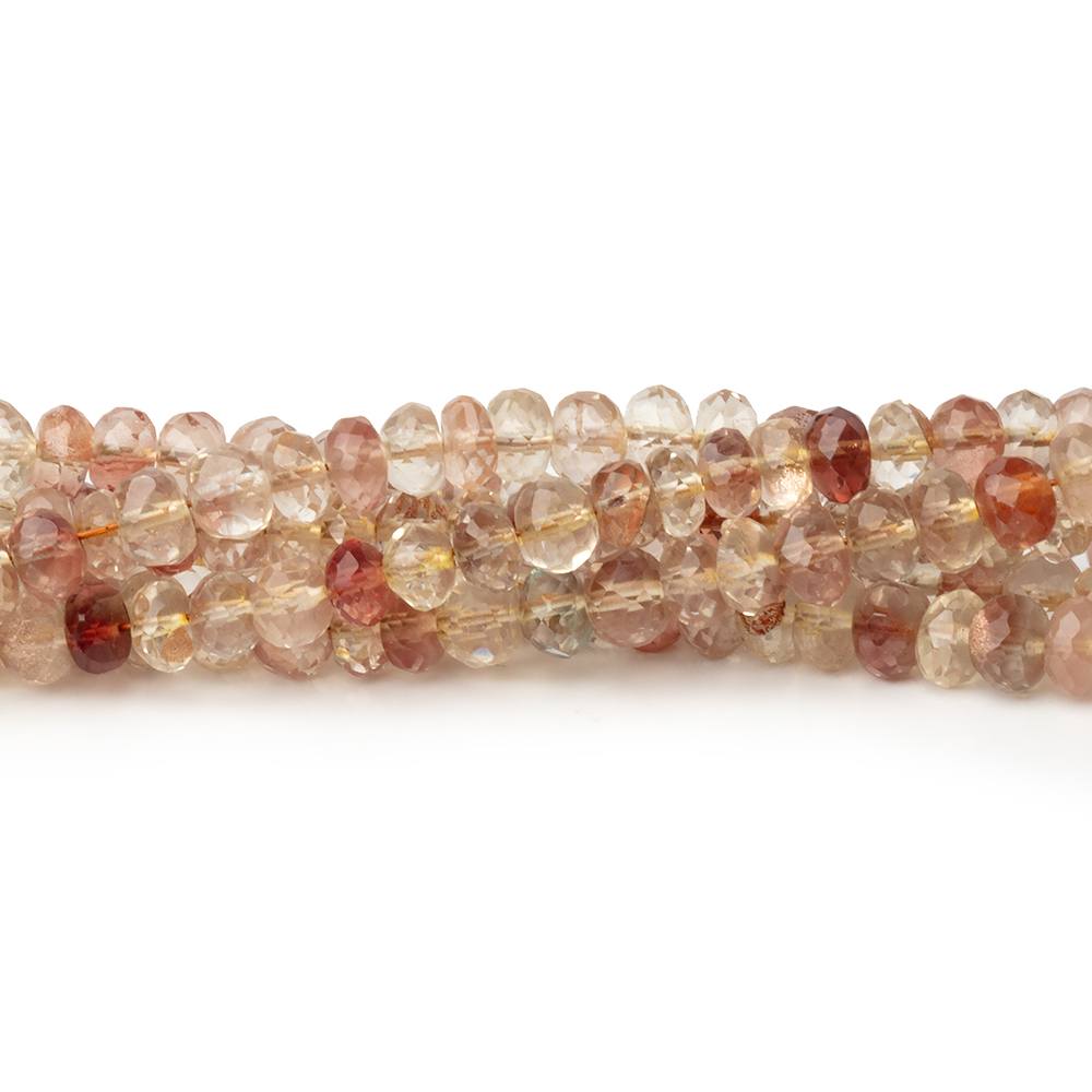 4 - 5mm Oregon Sunstone Faceted Rondelle Beads 16 inch 115 pieces AAA - Beadsofcambay.com