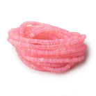 4 - 6.5mm Pink Ethiopian Opal Faceted Heishi 16 inch 230 Beads AA - Beadsofcambay.com