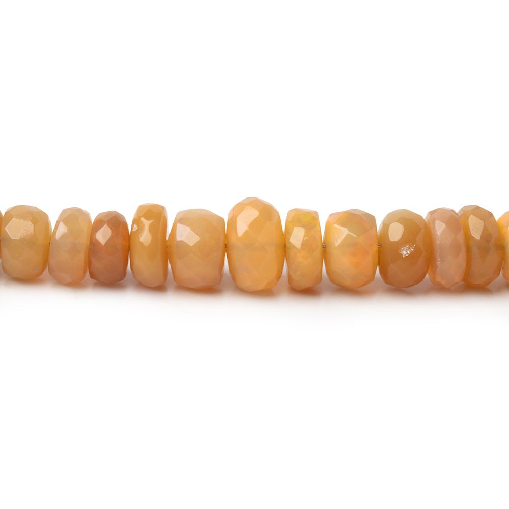 4-6mm Dark Golden Ethiopian Opal Faceted Rondelles 16 inch 157 Beads - Beadsofcambay.com