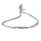 4 - 7mm Bi - Color Indicolite Tourmaline Faceted Heart 15.5 inch 75 Beads - Beadsofcambay.com