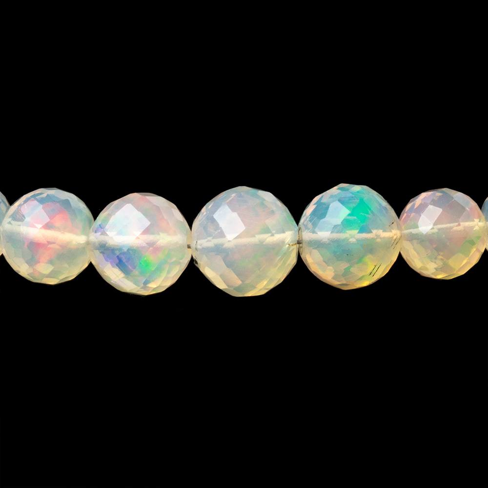 4-7mm Creamy Ethiopian Opal Faceted Rounds 17 inch 97 Beads AAA - Beadsofcambay.com