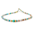 4 - 7mm Multi Color Ethiopian Opal Faceted Heishi 15.5 inch 240 Beads AA - Beadsofcambay.com