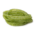 4 - 7mm Peridot Faceted Heishi Beads 16 inch 115 pieces AA - Beadsofcambay.com