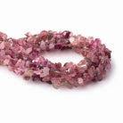 4 - 7mm Pink Tourmaline Slice Beads 7.75 inch 48 pieces - Beadsofcambay.com