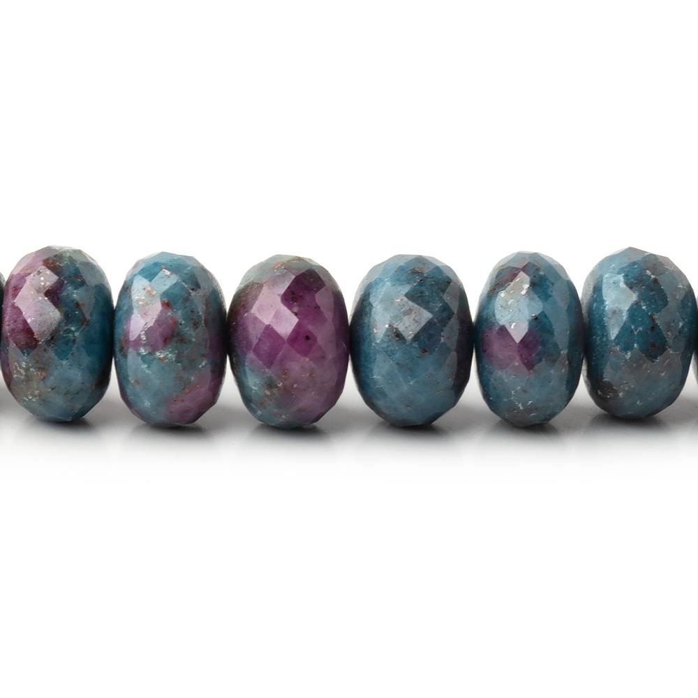 4 - 8.5mm Ruby in Kyanite Faceted Rondelle Beads 18 inch 105 pieces AA - Beadsofcambay.com