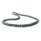 4 - 8.5mm Ruby in Kyanite Faceted Rondelle Beads 18 inch 105 pieces AA - Beadsofcambay.com