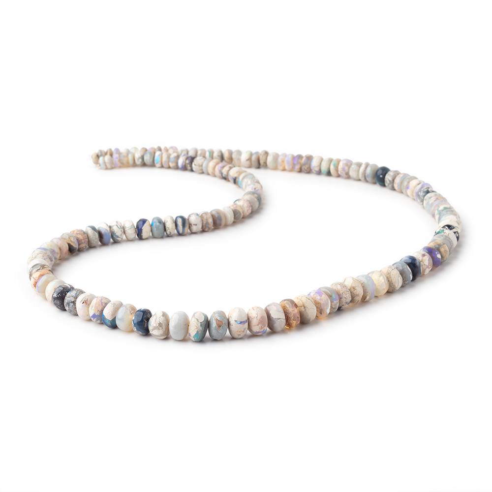 4 - 8mm Australian Opal with Matrix Rondelle Beads 18 inch 127 pieces AA - Beadsofcambay.com