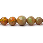 4-8mm Dark Golden Ethiopian Opal Faceted Rounds 18 inch 91 Beads AA - Beadsofcambay.com