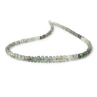 4-8mm Moss Aquamarine Faceted Rondelle Beads 16 inch 115 pieces - Beadsofcambay.com