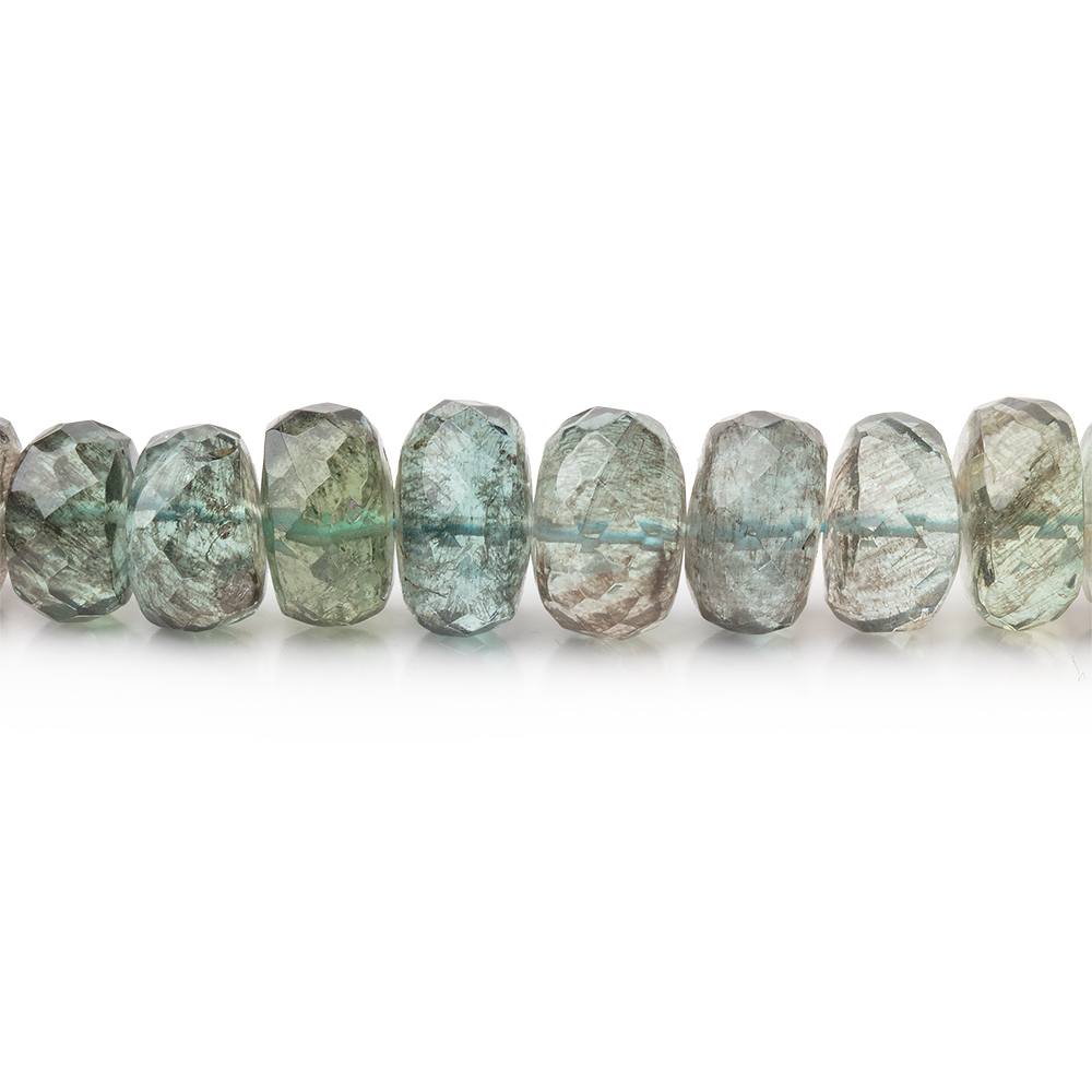 4-8mm Moss Aquamarine Faceted Rondelle Beads 16 inch 115 pieces - Beadsofcambay.com