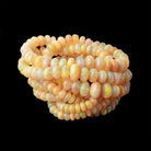 4 - 9mm Golden Ethiopian Opal Plain Rondelle Beads 16 inch 114 pieces AA - Beadsofcambay.com