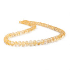 6.5-10mm Citrine Faceted Rondelle Beads 16 inch 81 pieces - BeadsofCambay.com