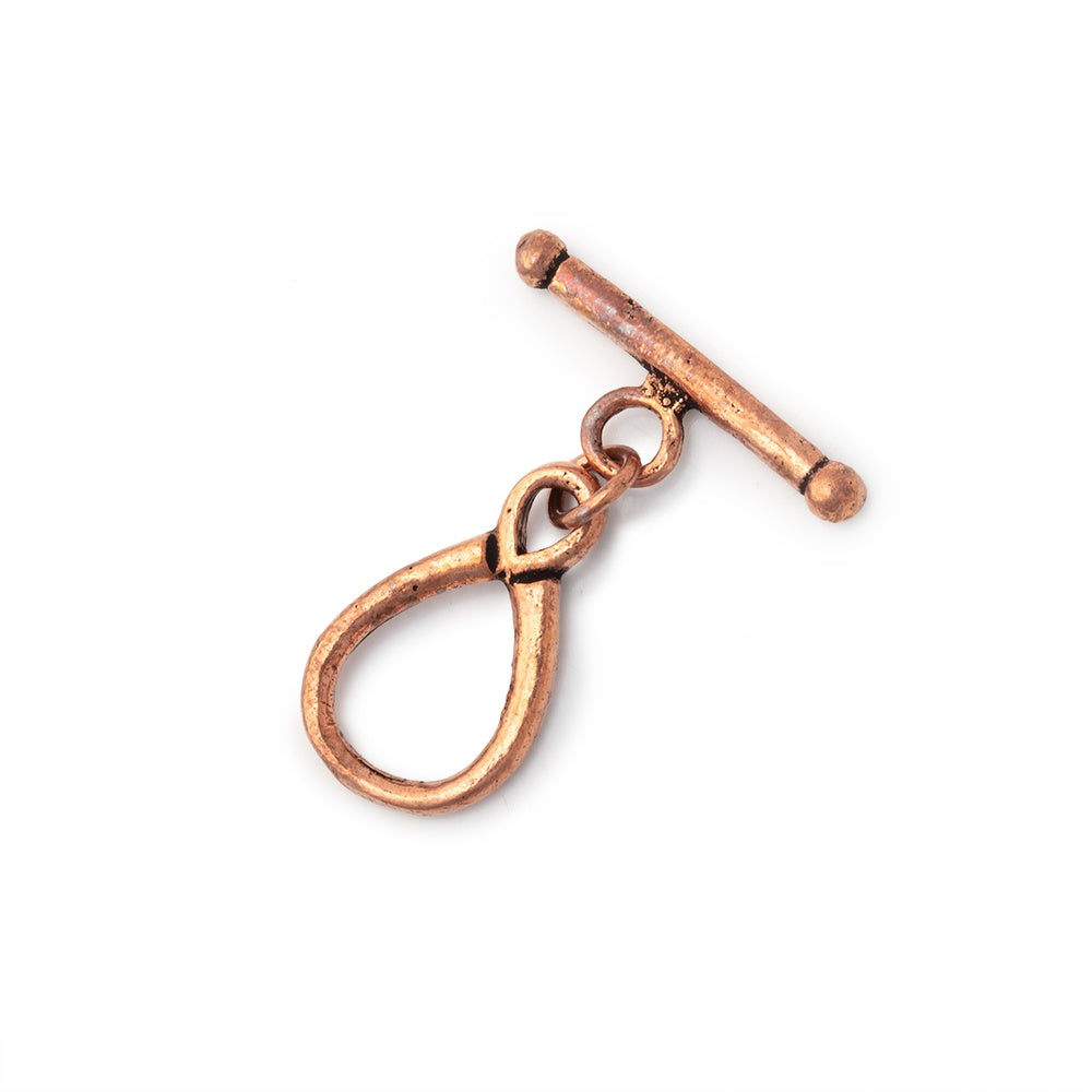 12x19mm Plain Copper Toggle 1 piece - BeadsofCambay.com