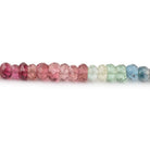 4mm Multi Tourmaline Faceted Rondelle Beads 17 inches 172 pieces - BeadsofCambay.com