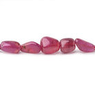 6-10m Ruby Plain Nugget Beads 19 inch 63 pieces AA - BeadsofCambay.com