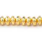 6mm 22kt Gold Plated Copper Disc Beads 8 inch 71 pieces - BeadsofCambay.com