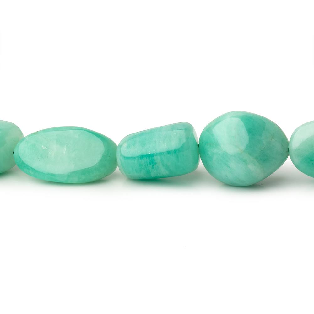13-17mm Colombian Emerald Plain Nugget 16 inch 30 Beads AA - BeadsofCambay.com