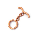 19x13mm Copper Toggle with Grooved Design 1 piece - BeadsofCambay.com