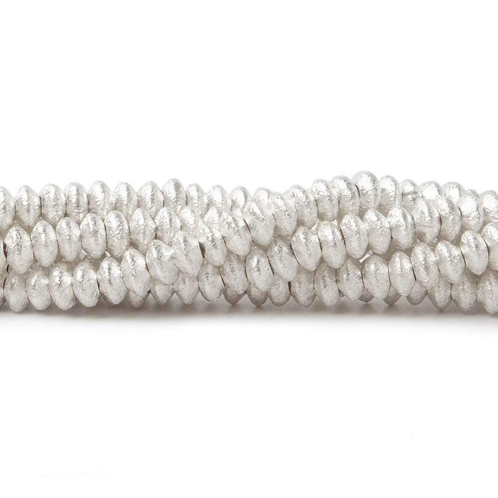 4mm Brushed Disc Beads - BeadsofCambay.com