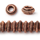 10mm Pinwheel Spacer with 4mm Large Hole 8 inch 43 Beads - BeadsofCambay.com