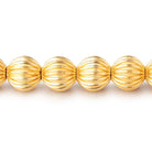 9mm Corrugated Round Beads - BeadsofCambay.com