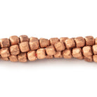 4mm Brushed Cube Beads with Rounded Corners - BeadsofCambay.com