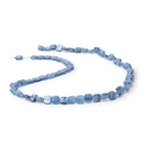 6mm Ceylon Blue Kyanite Plain Pillow Beads 16 inch 67 pieces - BeadsofCambay.com